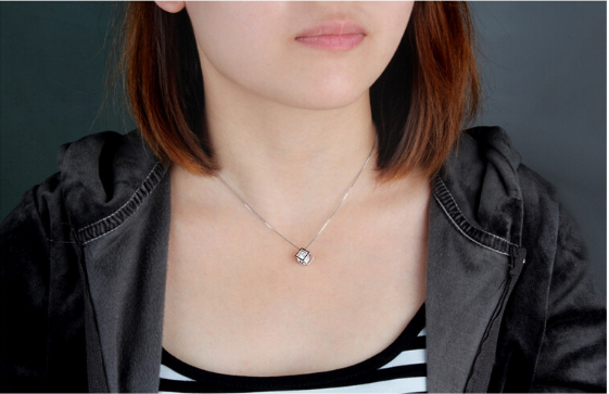 Cube of Sparkling Serenity Necklace