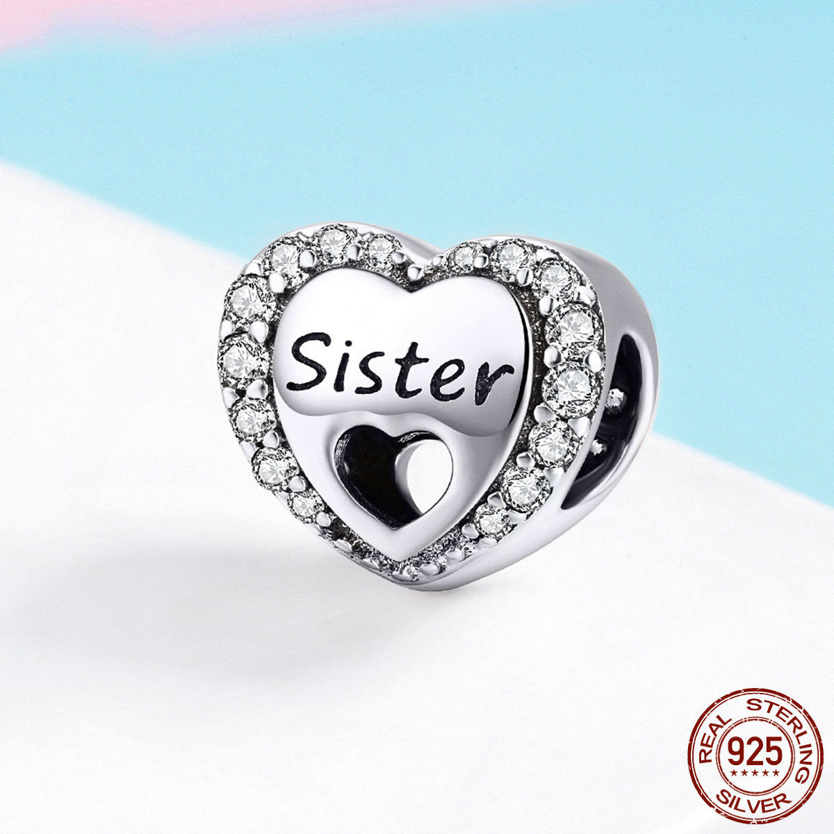 Sister Sterling Silver Charm