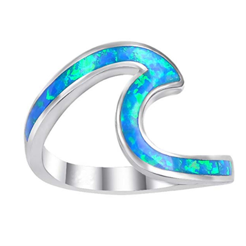 Azure Wave Ring