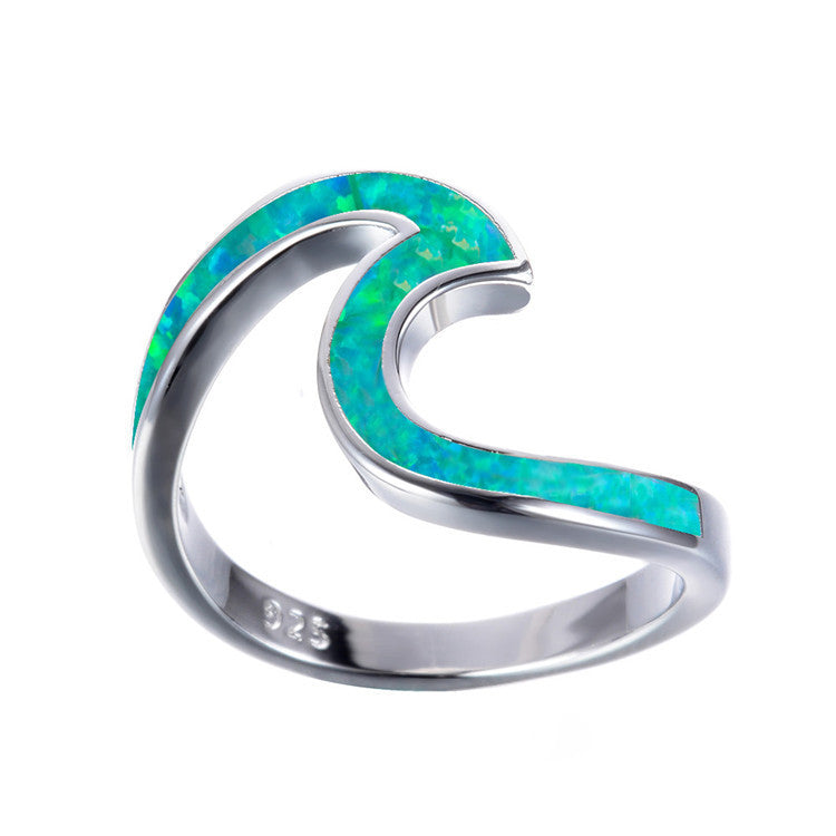Azure Wave Ring