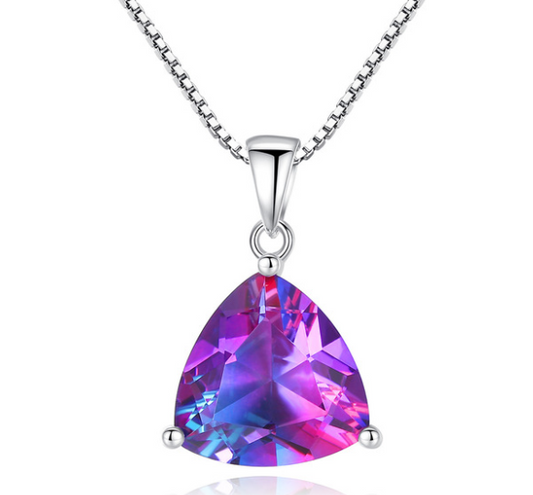 Violet Flame Pendant Necklace