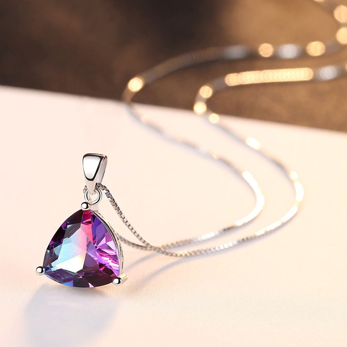 Violet Flame Pendant Necklace