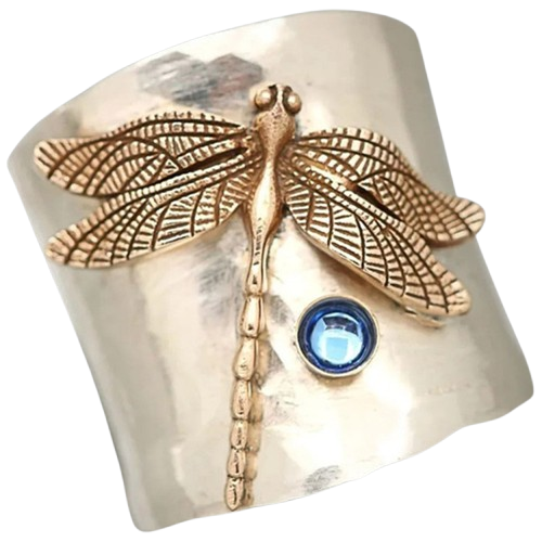 Dragonfly Moonstone Ring