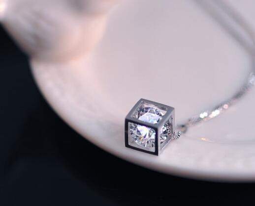 Cube of Sparkling Serenity Necklace