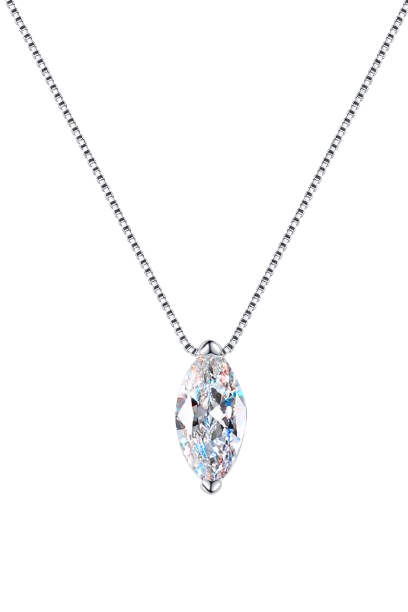 Marquise Cut Moissanite Necklace