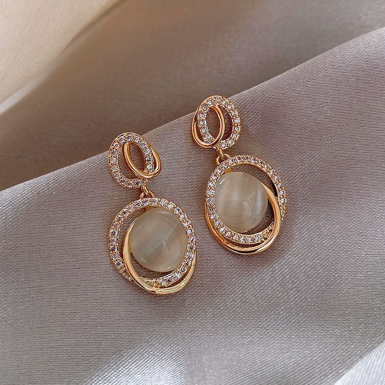 Elegant Opal Earrings by Metopia Designs