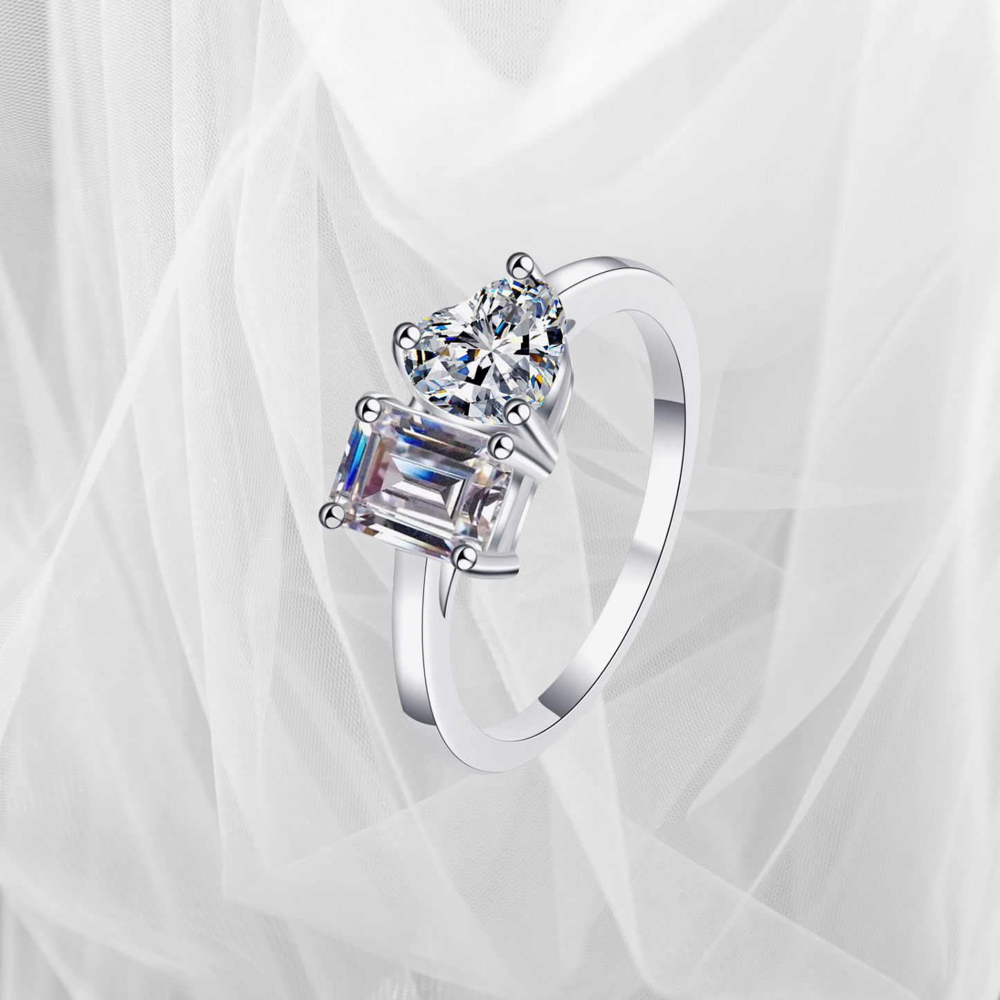 Dazzling Duo Gemstone Ring by Metopia Designs