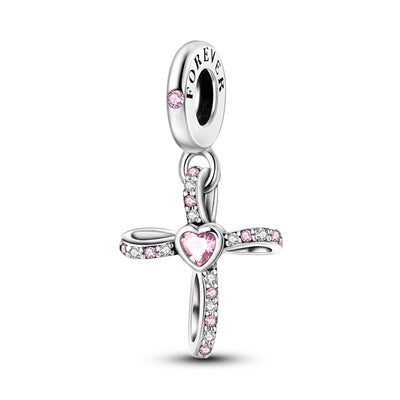 Forever Cross Pink Charm