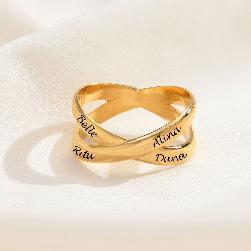 Personalized Cross Elegance Ring