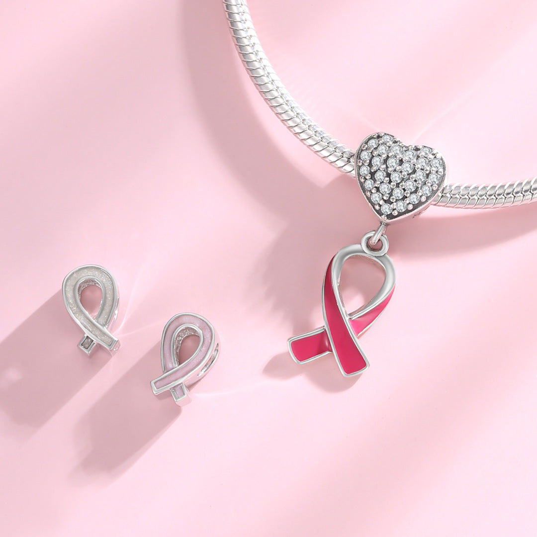 Breast Cancer Awareness and Support Ribbon Charms