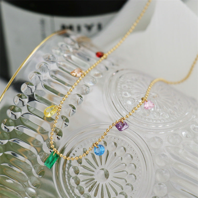 Geometric Color Fusion Necklace and Bracelet