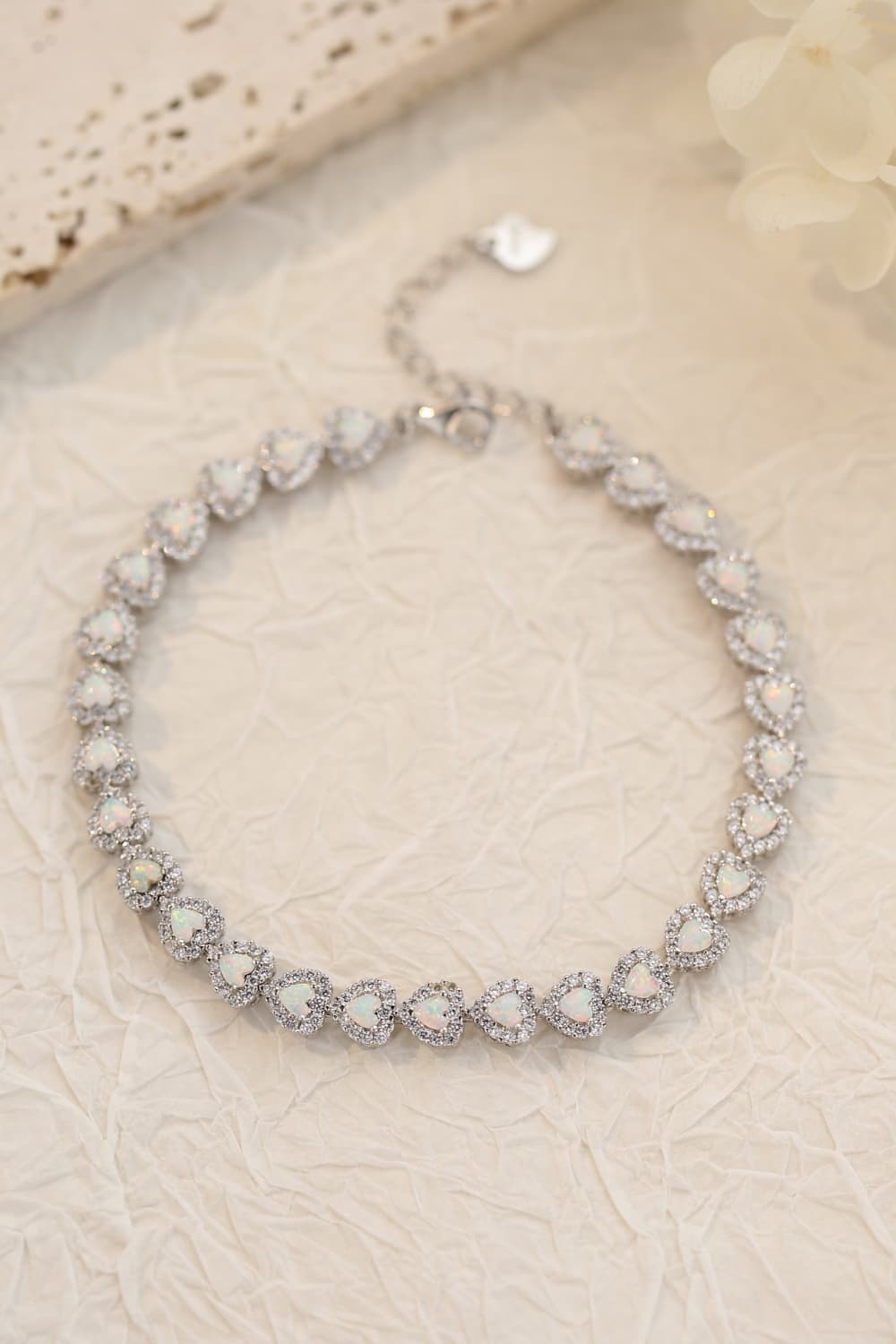 Opal Heart Bracelet by Metopia Designs