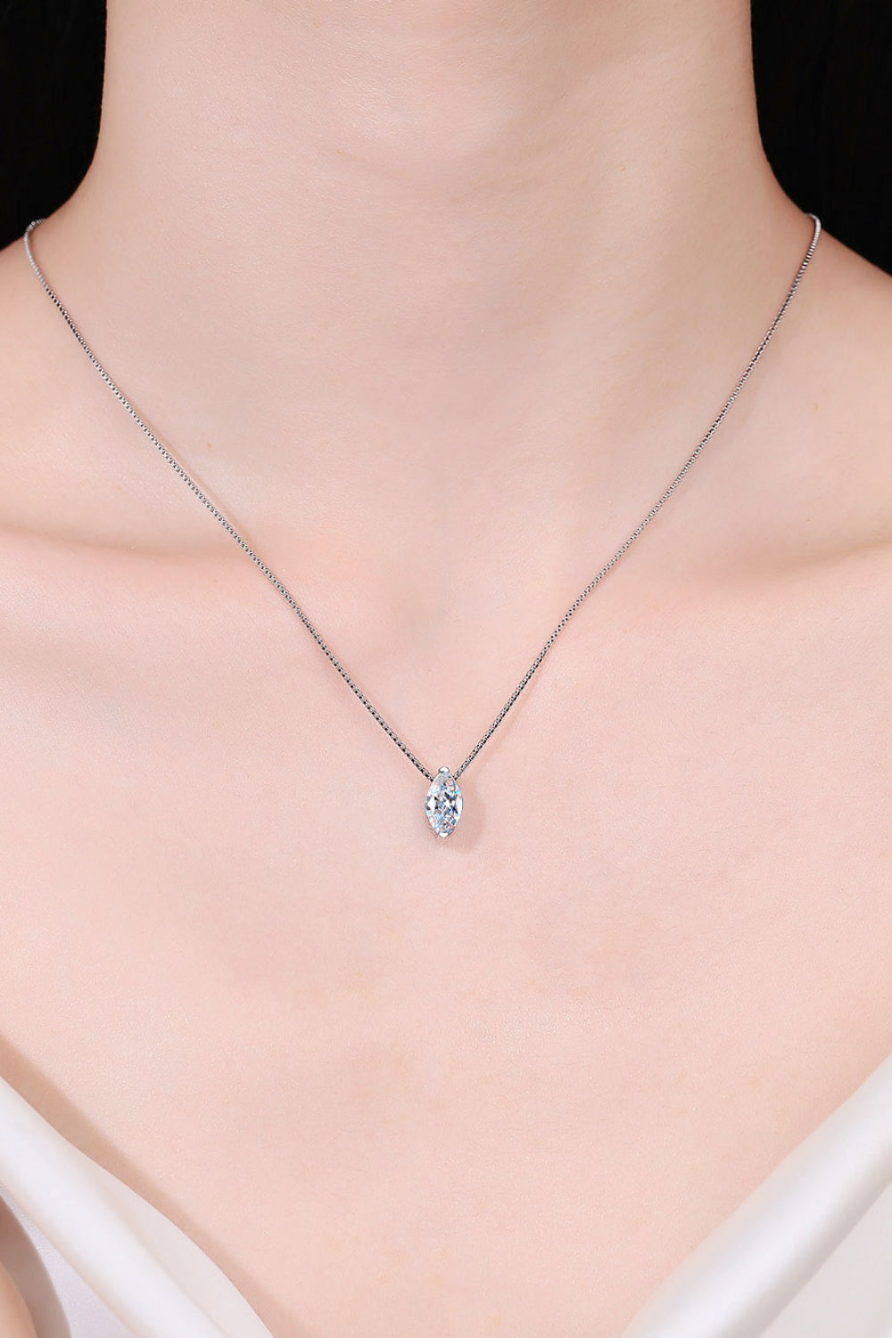 Marquise Cut Moissanite Necklace