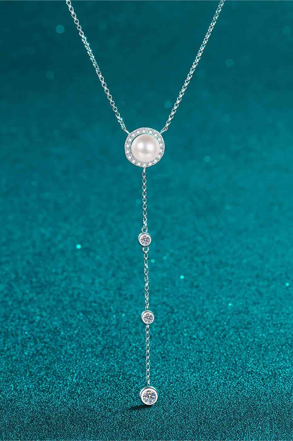 Pearl and Moissanite Cascade